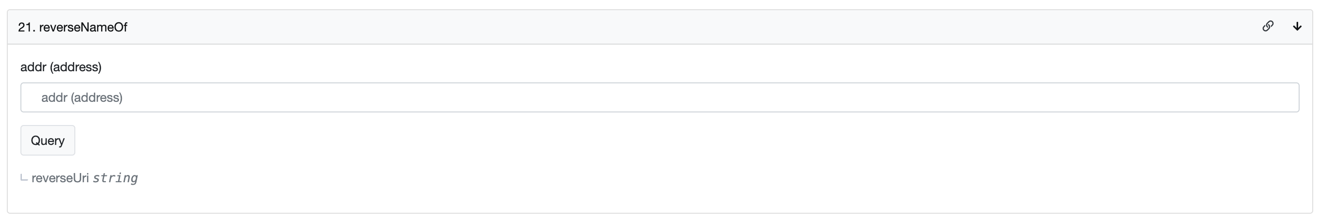 polygonscan reverseNameOf method