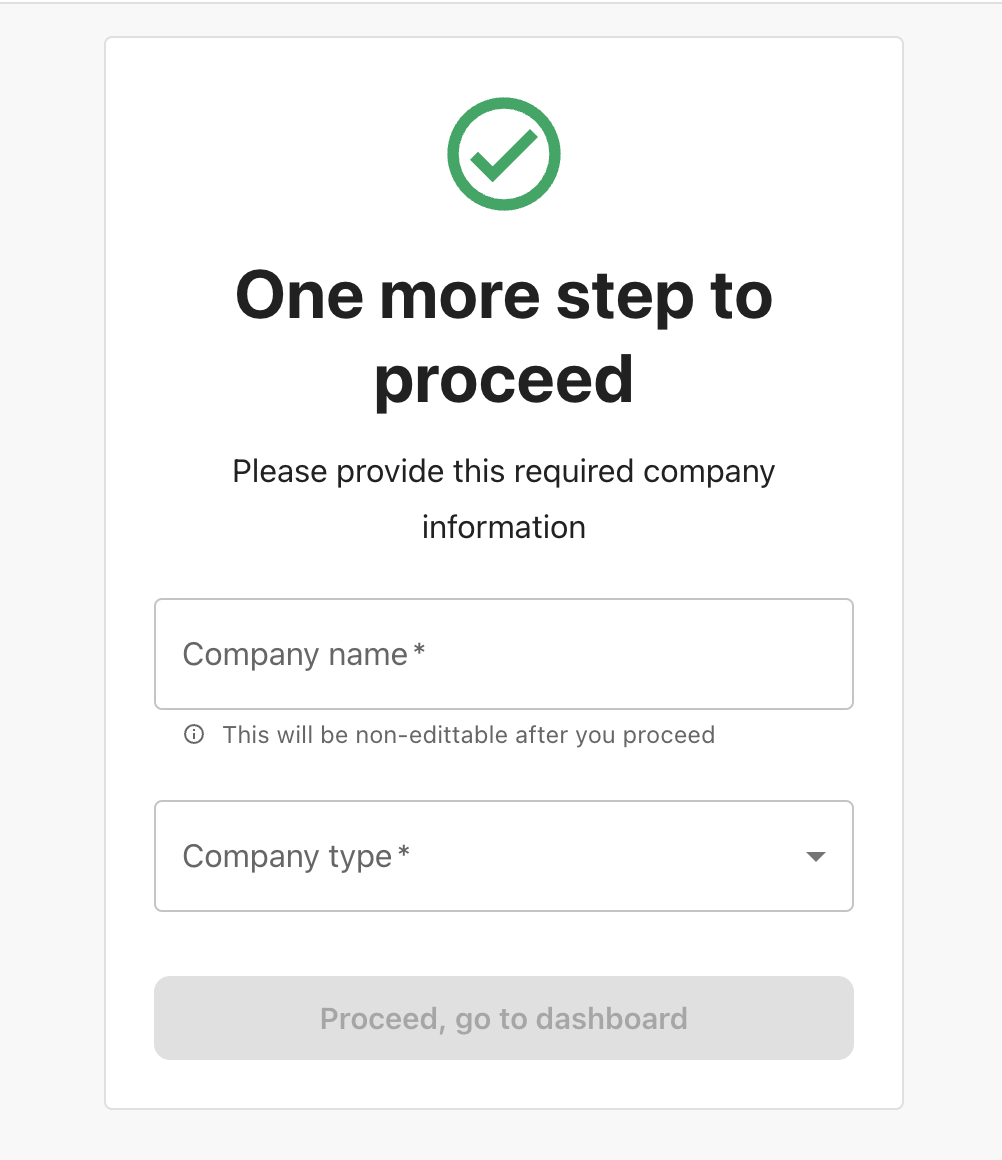 #width=60%; Submit company details